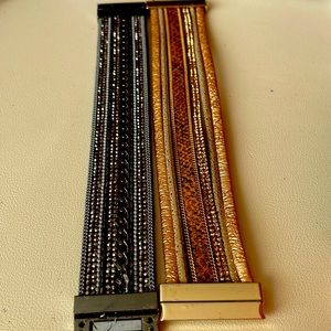 Gold & Silver wrap magnetic bracelets